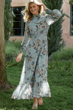 Best Baltic Born Luciana Maxi Dress | Cyan Blue Floral CyanBlueFloral