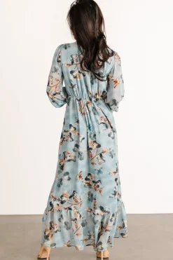 Best Baltic Born Luciana Maxi Dress | Cyan Blue Floral CyanBlueFloral