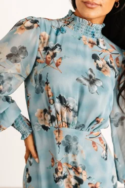 Best Baltic Born Luciana Maxi Dress | Cyan Blue Floral CyanBlueFloral