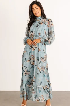 Best Baltic Born Luciana Maxi Dress | Cyan Blue Floral CyanBlueFloral