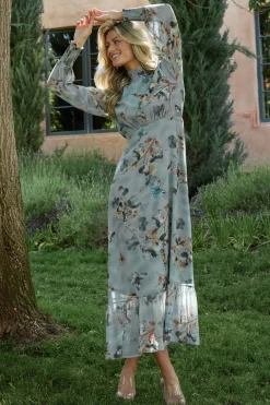 Best Baltic Born Luciana Maxi Dress | Cyan Blue Floral CyanBlueFloral