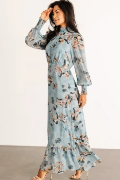 Best Baltic Born Luciana Maxi Dress | Cyan Blue Floral CyanBlueFloral