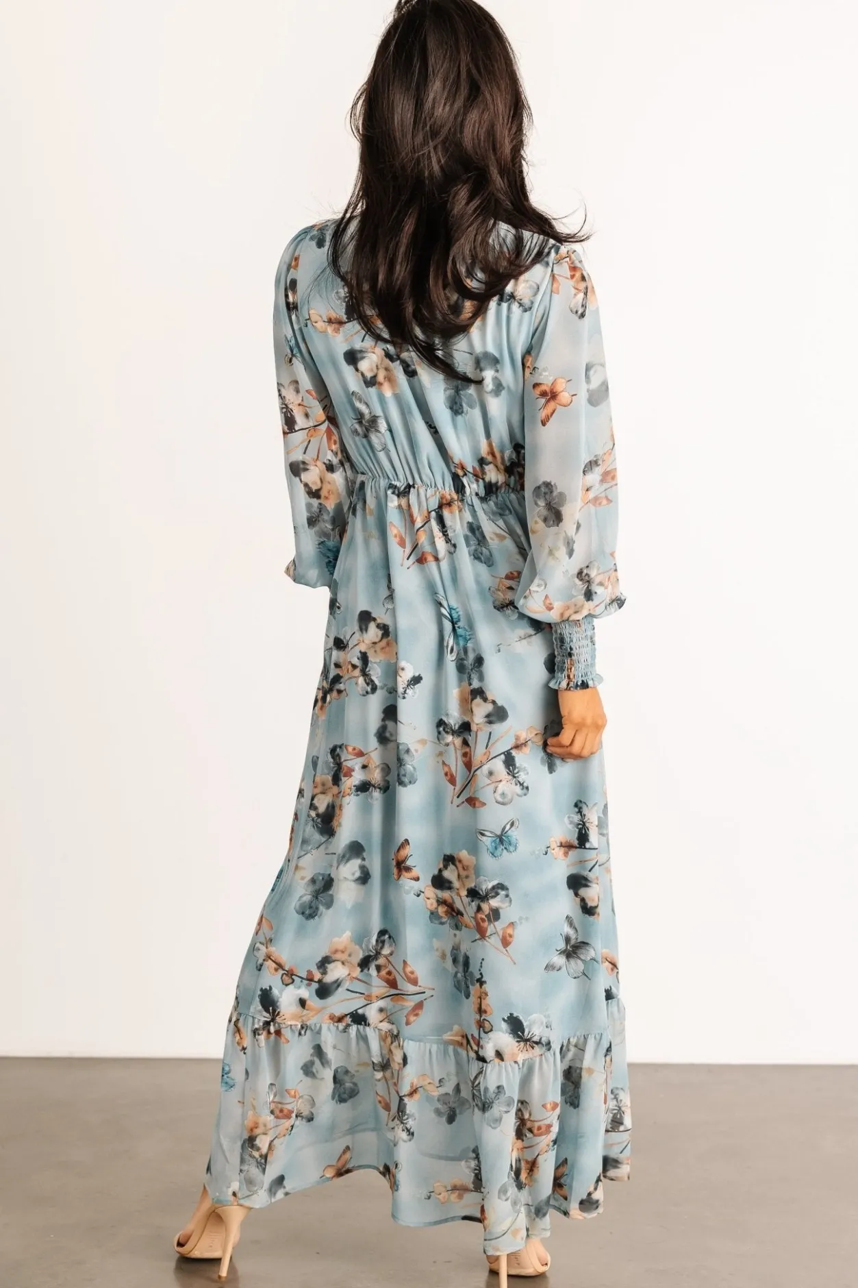 Best Baltic Born Luciana Maxi Dress | Cyan Blue Floral CyanBlueFloral