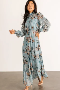 Best Baltic Born Luciana Maxi Dress | Cyan Blue Floral CyanBlueFloral
