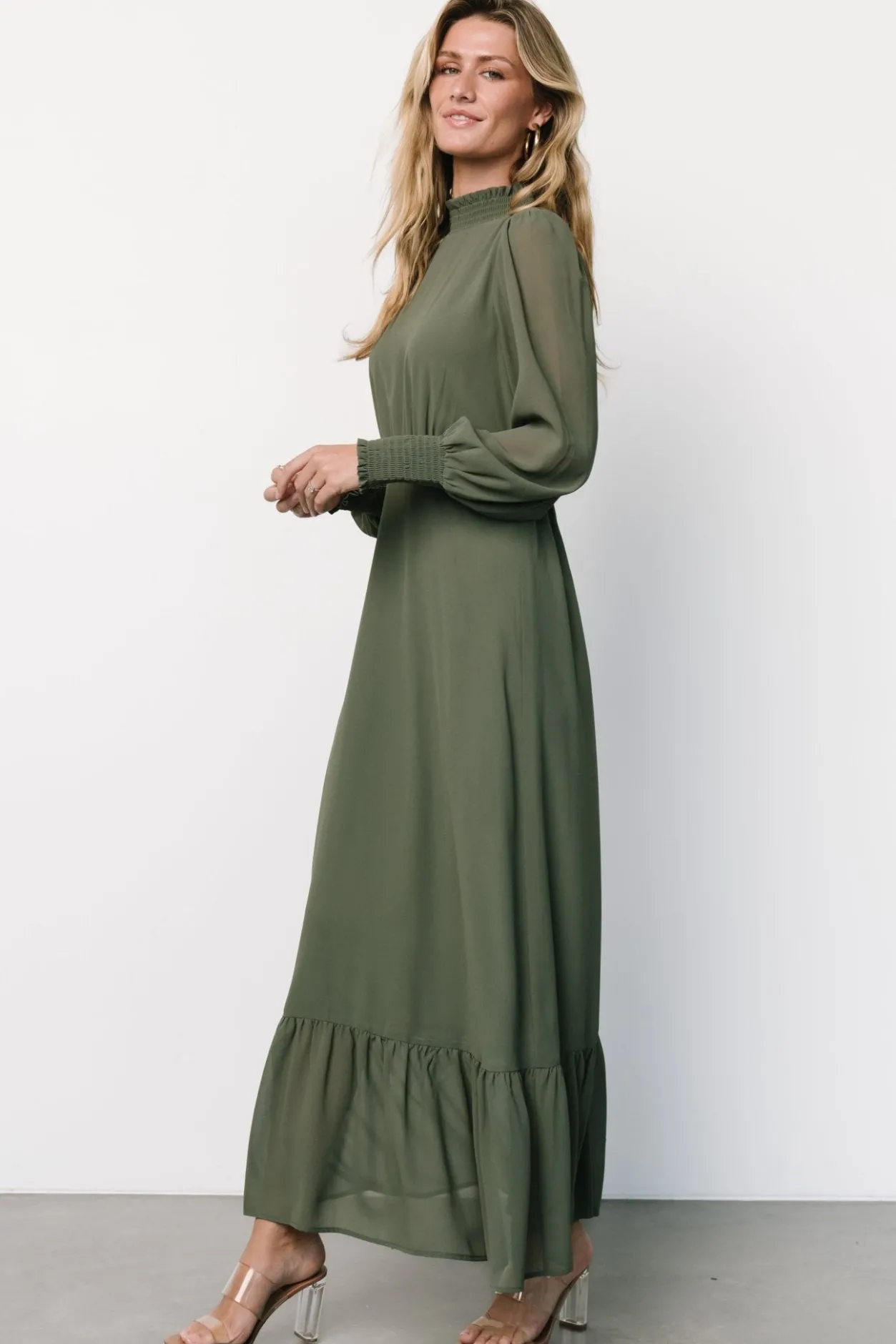 New Baltic Born Luciana Maxi Dress | Dark Sage DarkSage