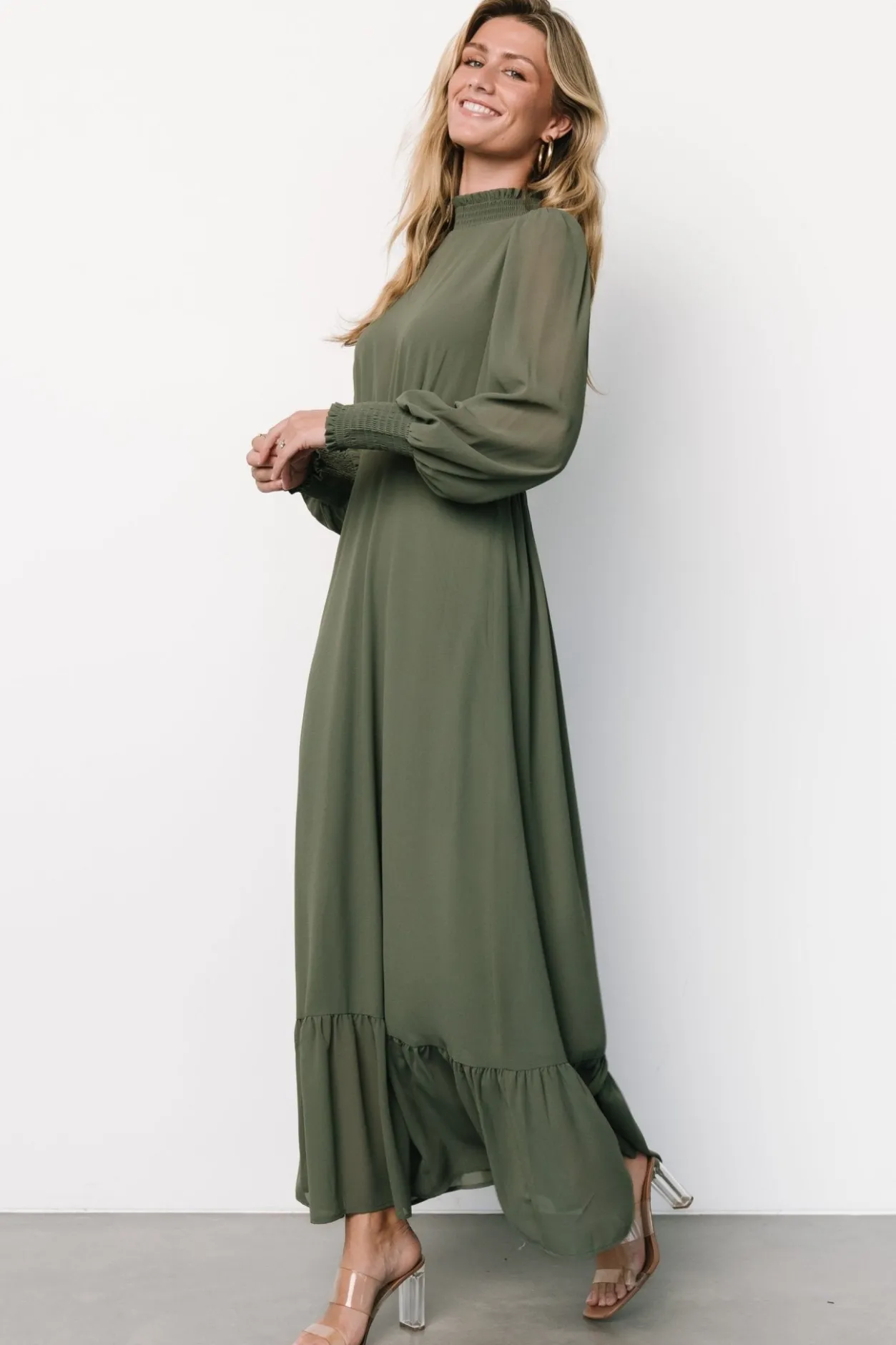 New Baltic Born Luciana Maxi Dress | Dark Sage DarkSage