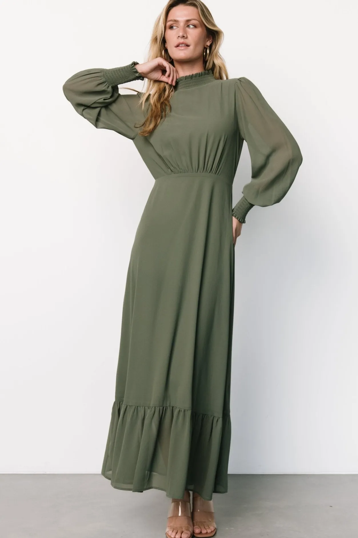 New Baltic Born Luciana Maxi Dress | Dark Sage DarkSage