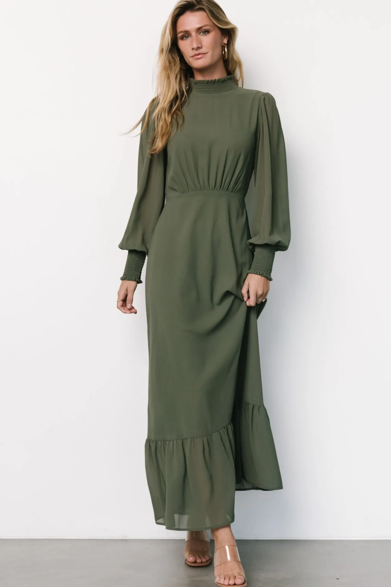 New Baltic Born Luciana Maxi Dress | Dark Sage DarkSage