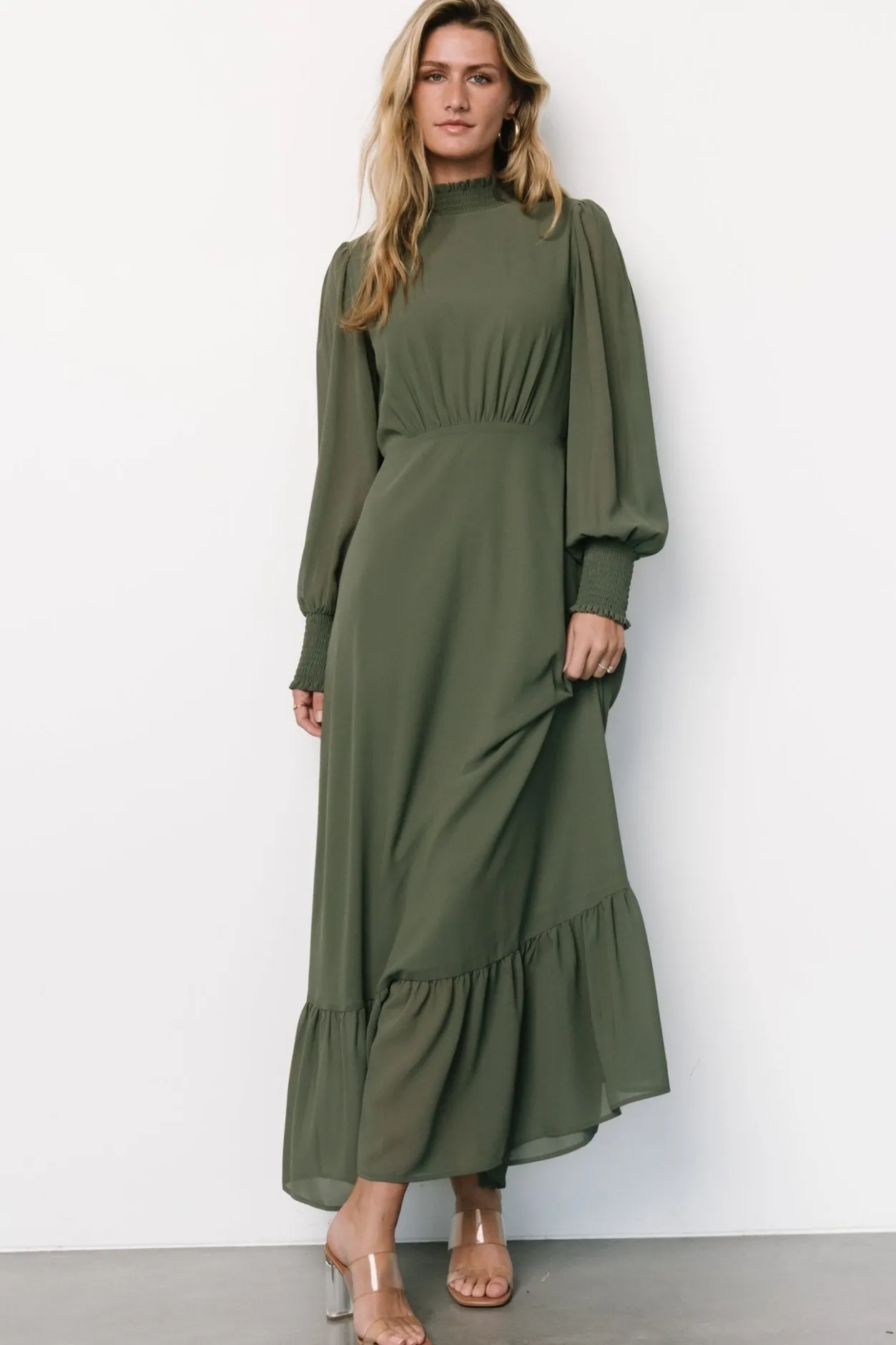 New Baltic Born Luciana Maxi Dress | Dark Sage DarkSage
