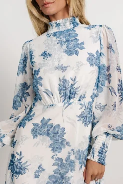 Online Baltic Born Luciana Maxi Dress | Off White + Blue OffWhite+Blue