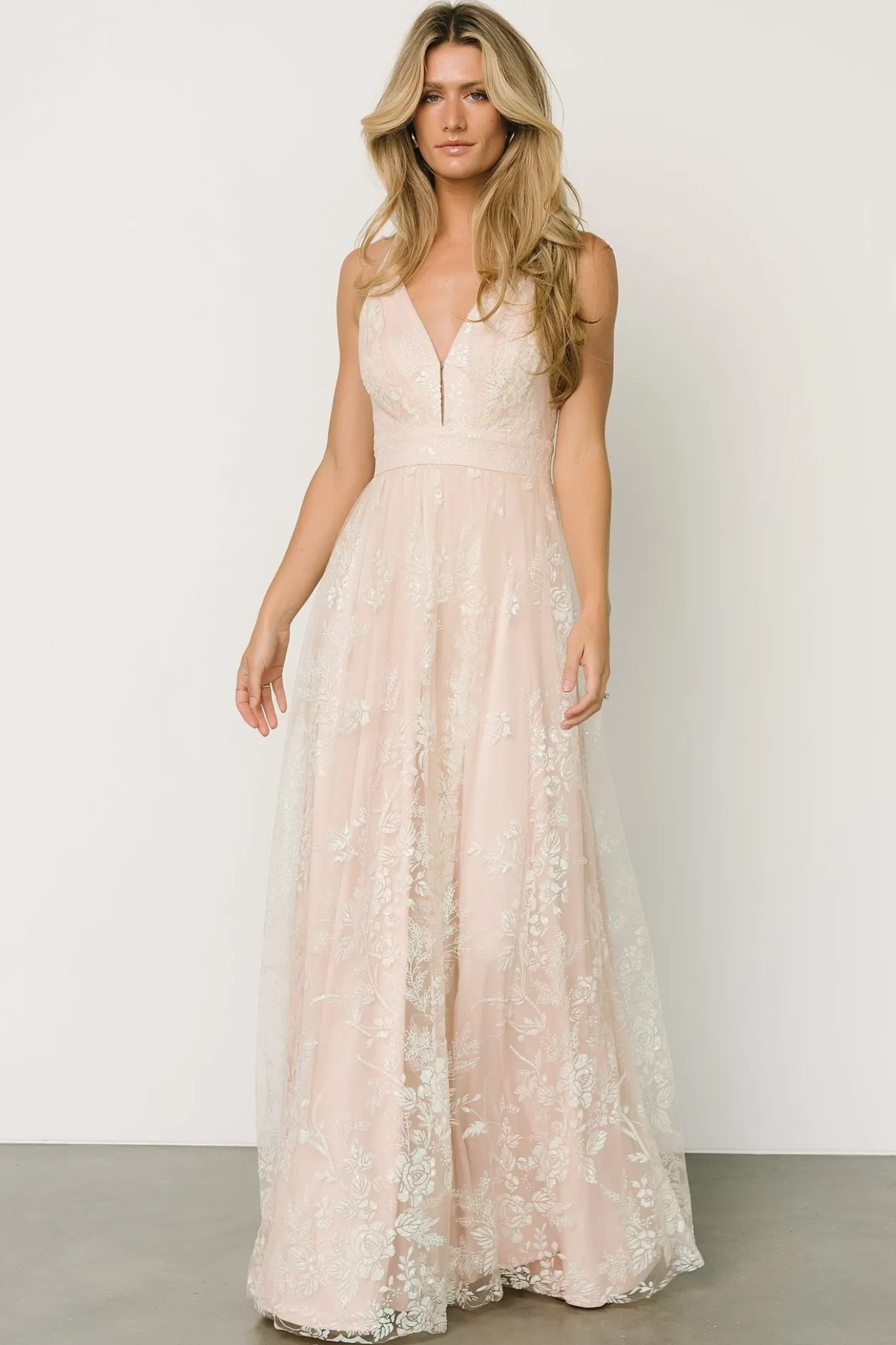 Sale Baltic Born Lucienne Shimmer Maxi Gown | Ivory