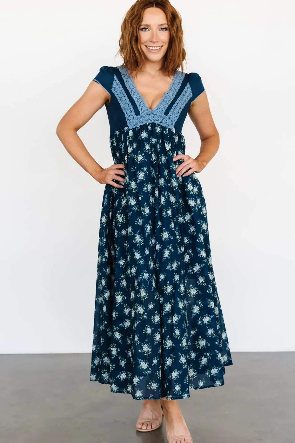 Fashion Baltic Born Lucille Maxi Dress | Dark Blue Floral DarkBlueFloral
