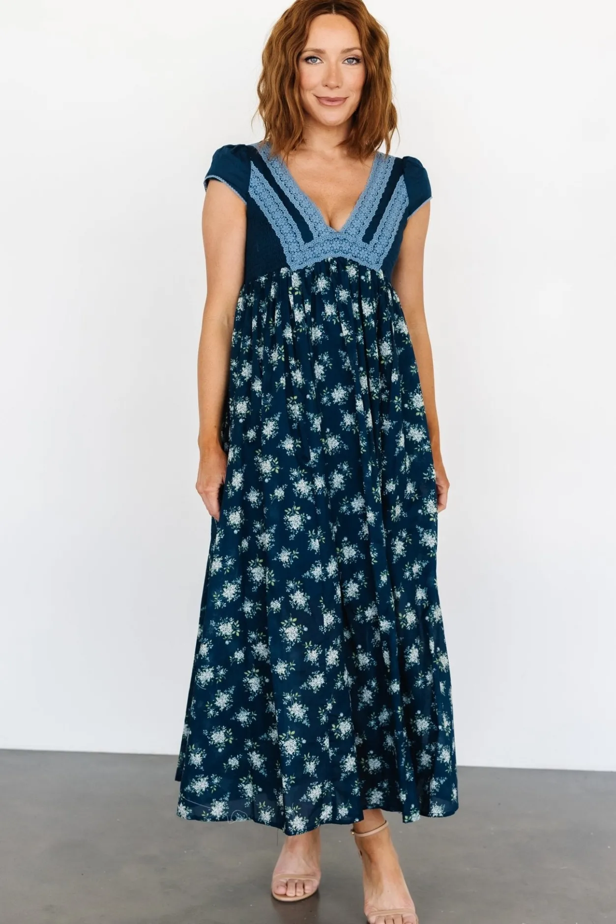 Fashion Baltic Born Lucille Maxi Dress | Dark Blue Floral DarkBlueFloral