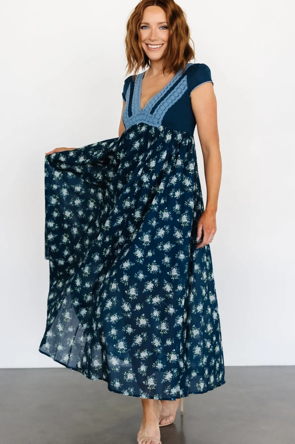 Fashion Baltic Born Lucille Maxi Dress | Dark Blue Floral DarkBlueFloral