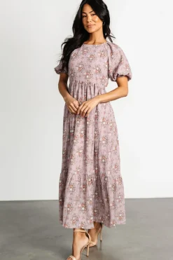 Best Baltic Born Lucinda Back Tie Dress | Lilac Floral LilacFloral