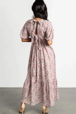 Best Baltic Born Lucinda Back Tie Dress | Lilac Floral LilacFloral