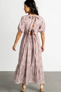Best Baltic Born Lucinda Back Tie Dress | Lilac Floral LilacFloral