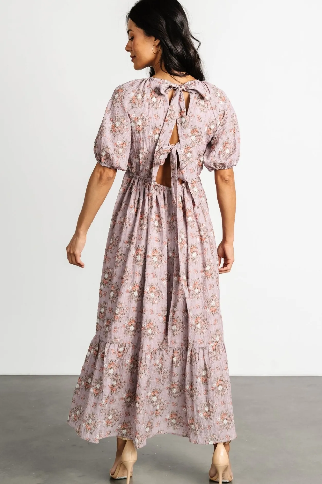 Best Baltic Born Lucinda Back Tie Dress | Lilac Floral LilacFloral