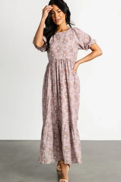 Best Baltic Born Lucinda Back Tie Dress | Lilac Floral LilacFloral