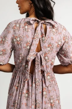 Best Baltic Born Lucinda Back Tie Dress | Lilac Floral LilacFloral