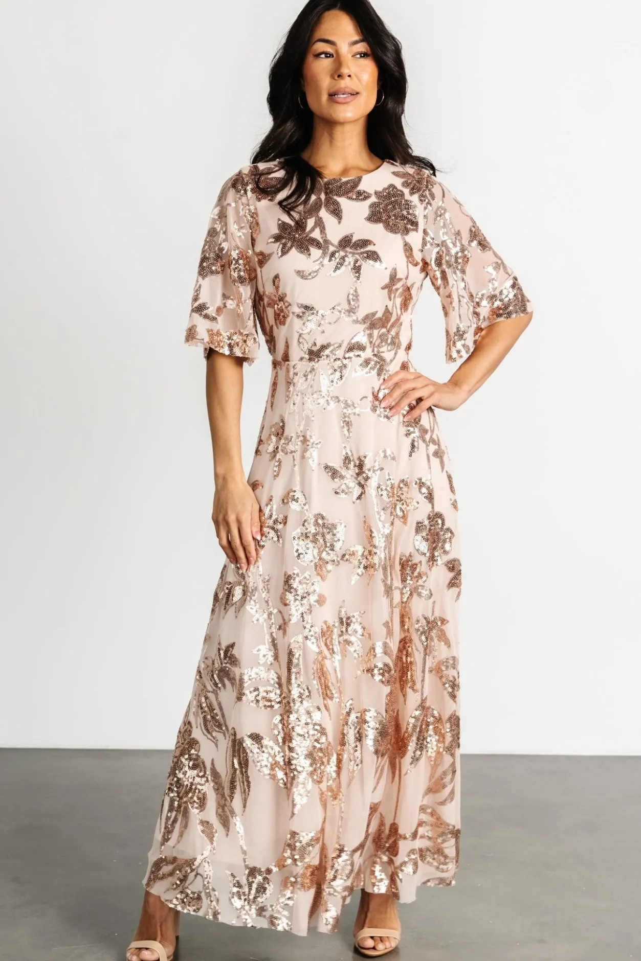 Outlet Baltic Born Lucy Sequin Dress | Rose Gold RoseGold