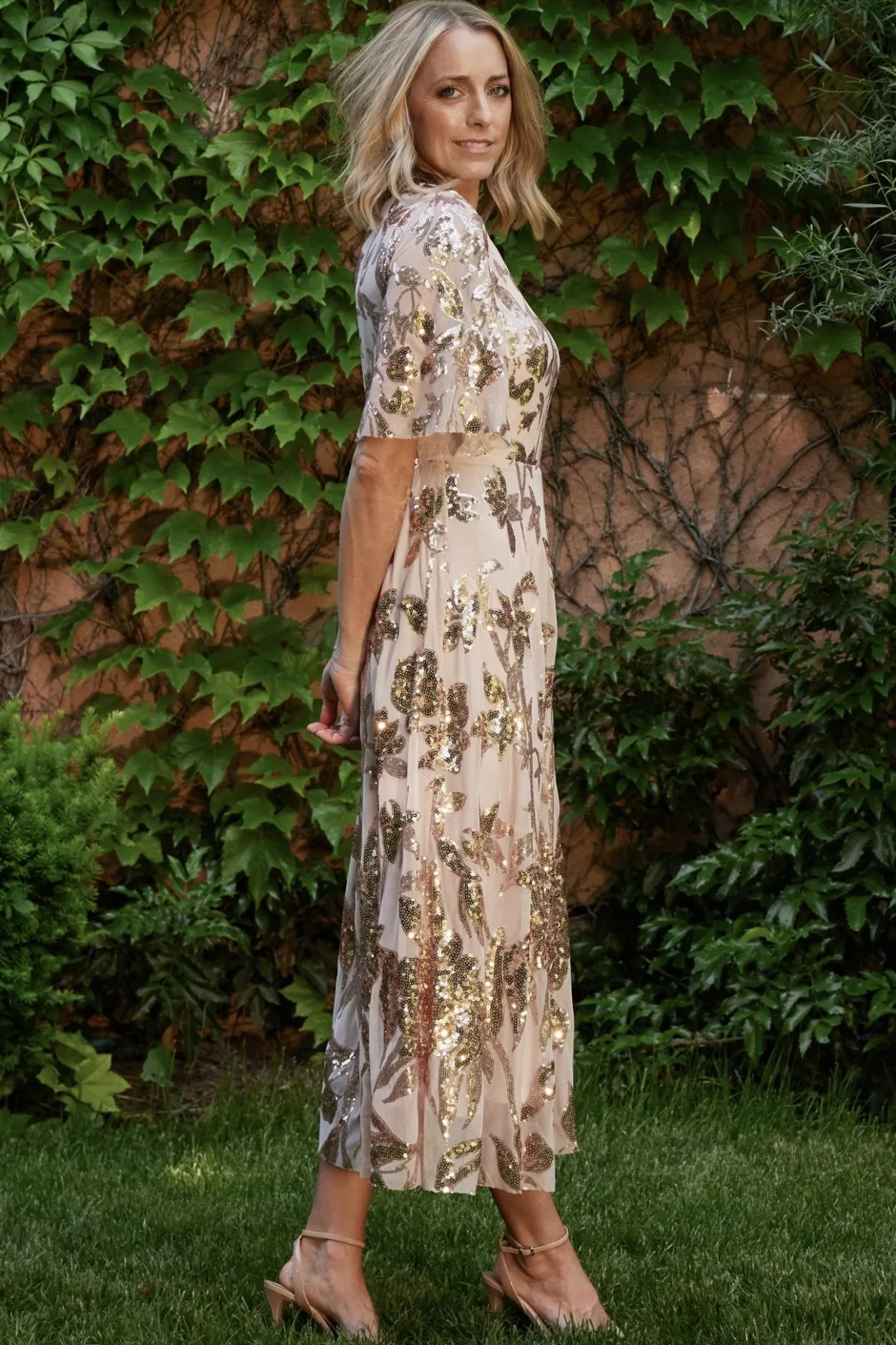 Outlet Baltic Born Lucy Sequin Dress | Rose Gold RoseGold