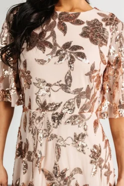 Outlet Baltic Born Lucy Sequin Dress | Rose Gold RoseGold