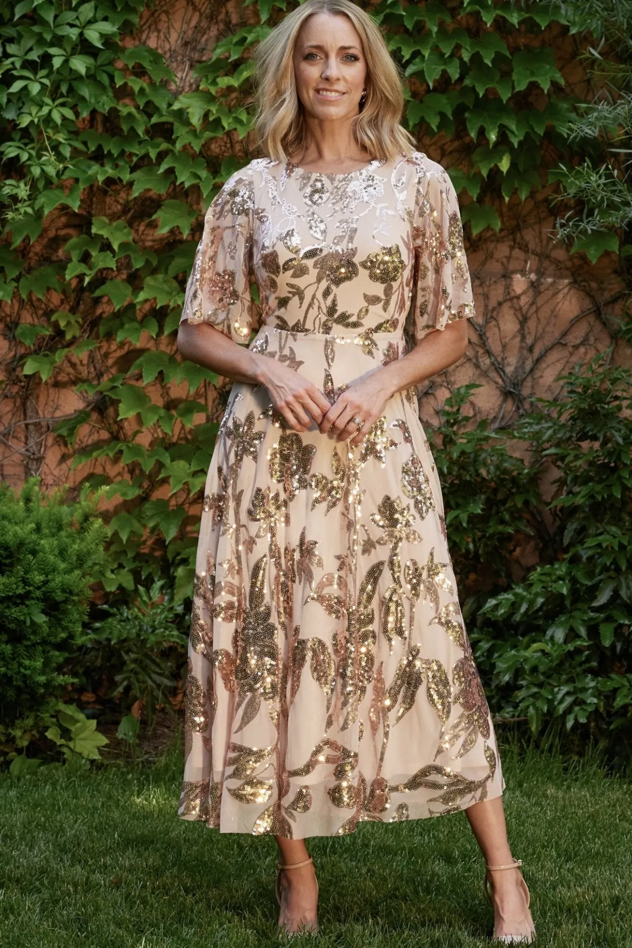 Outlet Baltic Born Lucy Sequin Dress | Rose Gold RoseGold