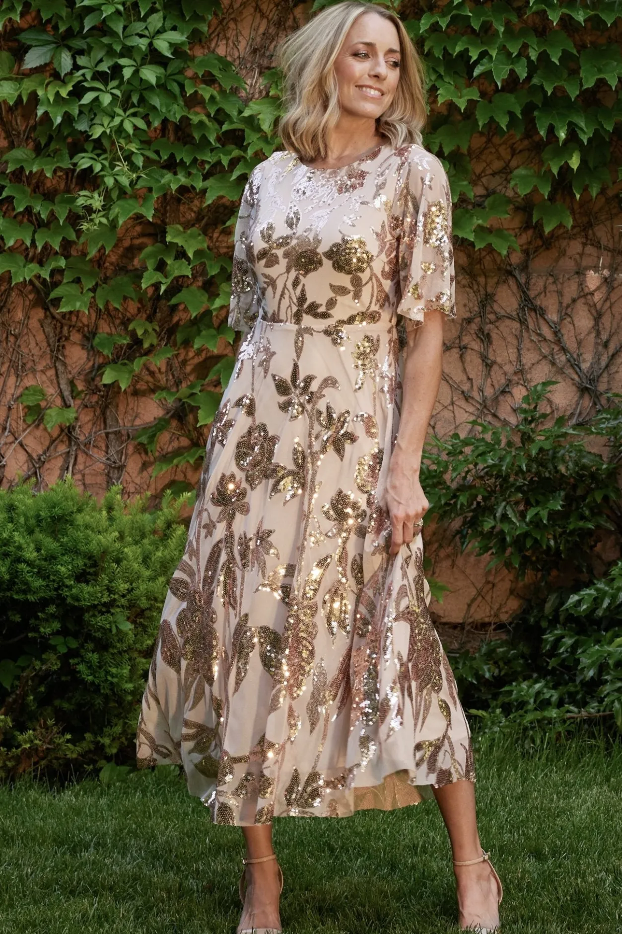 Outlet Baltic Born Lucy Sequin Dress | Rose Gold RoseGold