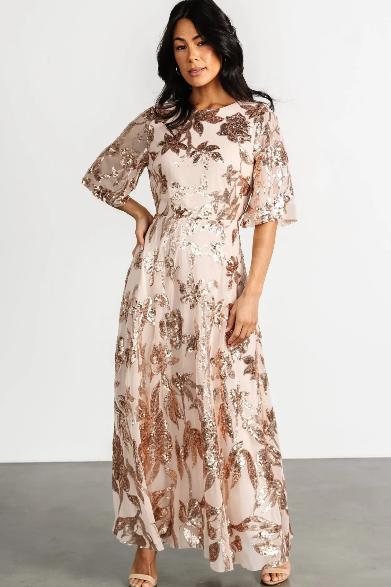 Outlet Baltic Born Lucy Sequin Dress | Rose Gold RoseGold