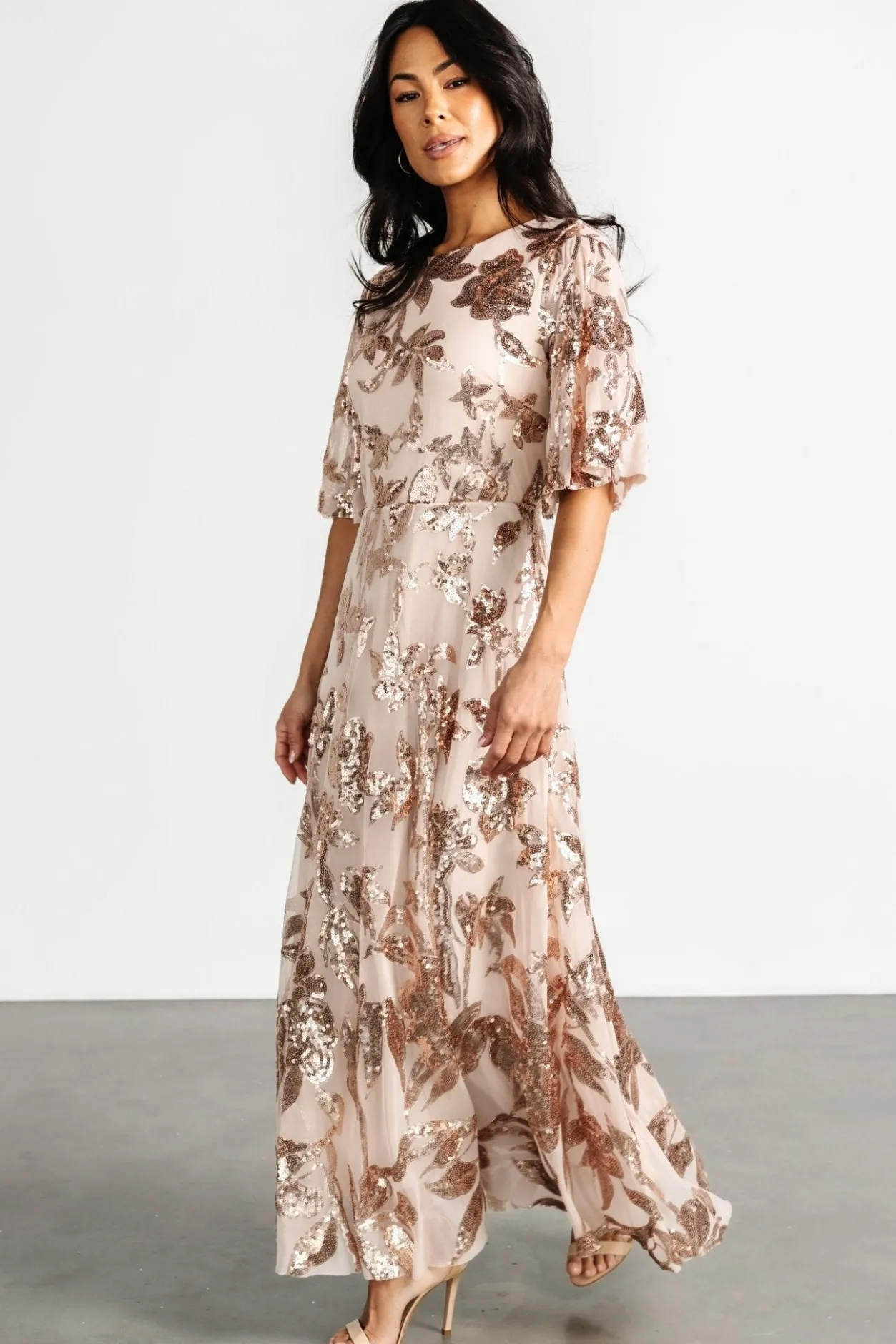 Outlet Baltic Born Lucy Sequin Dress | Rose Gold RoseGold