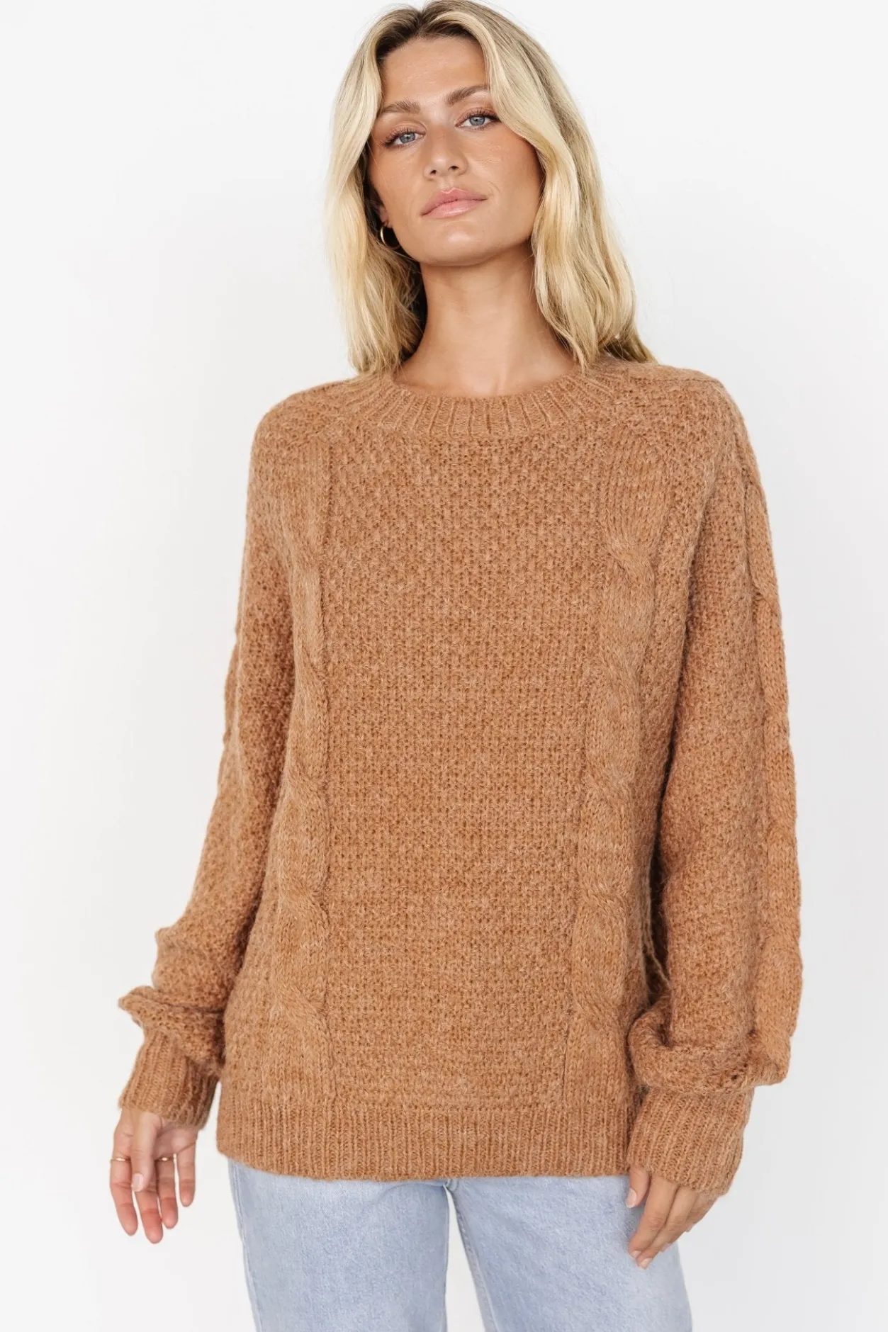 Online Baltic Born Lukas Cable Knit Sweater | Camel