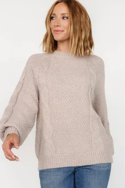 Discount Baltic Born Lukas Cable Knit Sweater | Natural