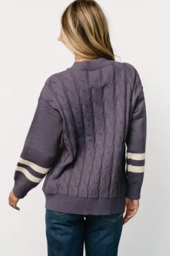 New Baltic Born Lund Cable Knit Sweater | Vintage Purple VintagePurple
