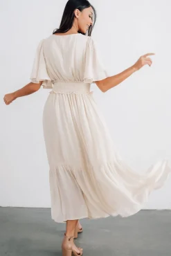 Clearance Baltic Born Luz Embroidered Maxi Dress | Natural