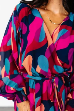 Outlet Baltic Born Lyndsi Short Dress | Magenta Multi MagentaMulti