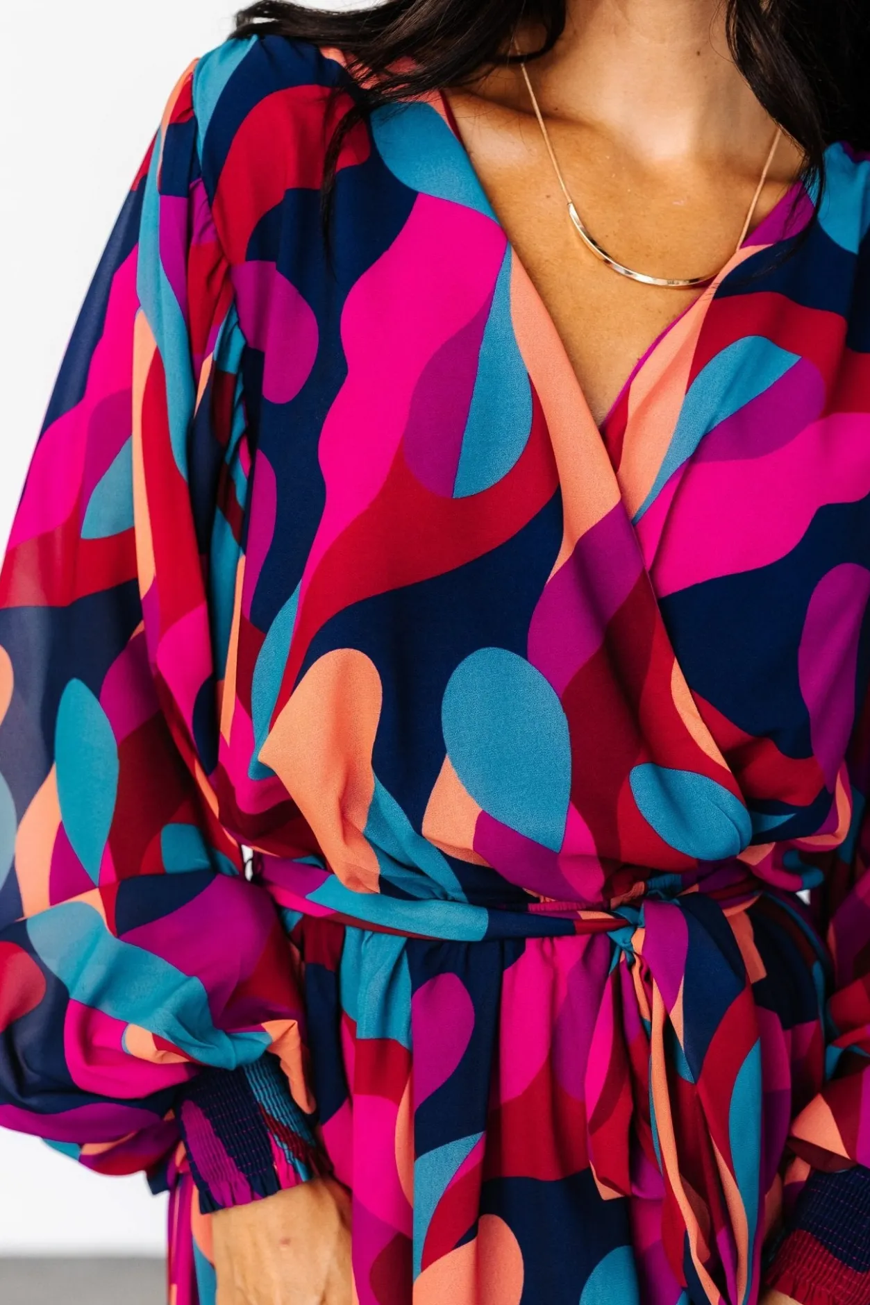 Outlet Baltic Born Lyndsi Short Dress | Magenta Multi MagentaMulti