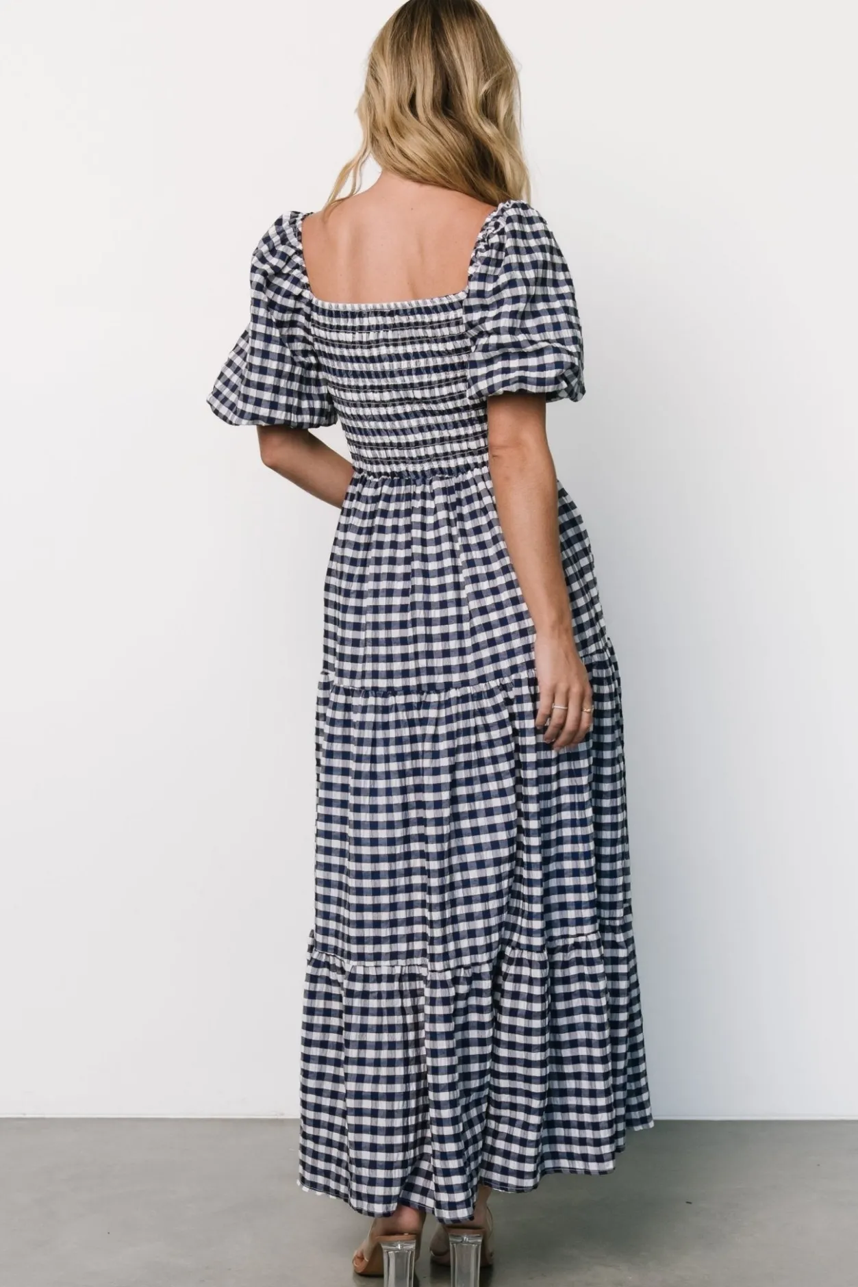 Best Baltic Born Lyndy Smocked Dress | Off White + Blue Gingham OffWhite+BlueGingham