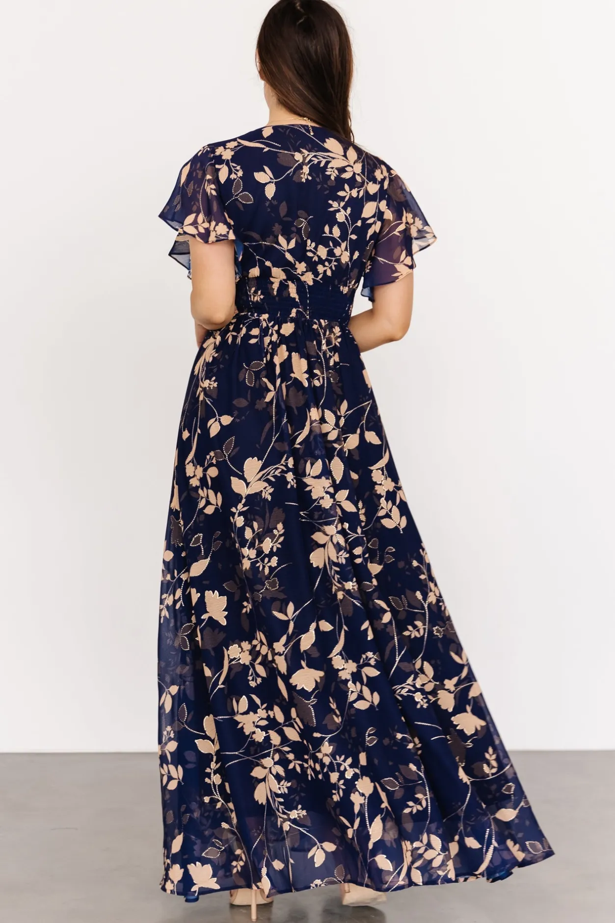 Hot Baltic Born Lynlee Metallic Maxi Dress | Navy