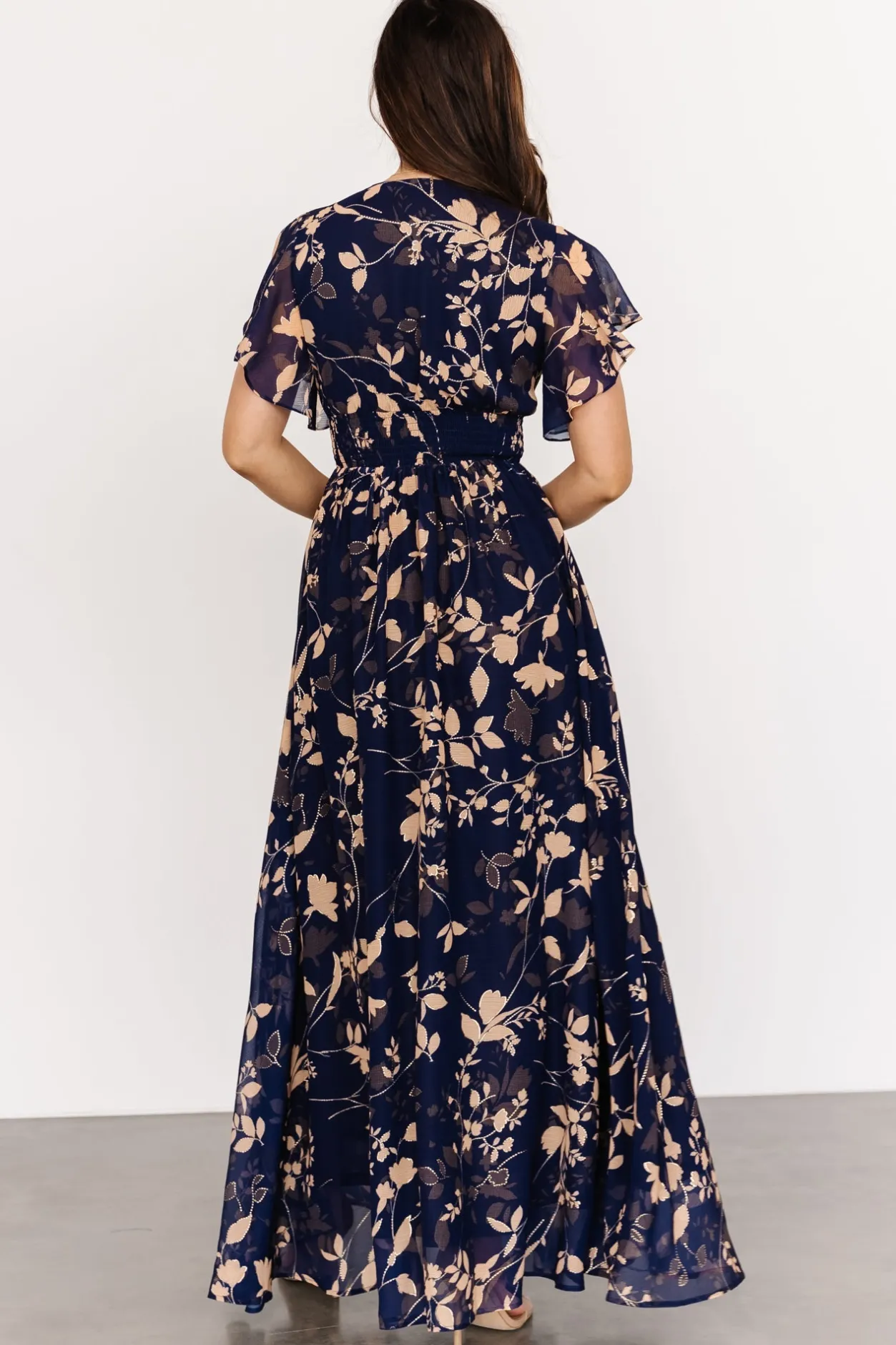 Hot Baltic Born Lynlee Metallic Maxi Dress | Navy