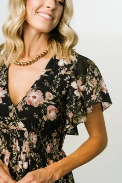Clearance Baltic Born Lynlee Metallic Maxi Dress | Black + Mauve Black+Mauve