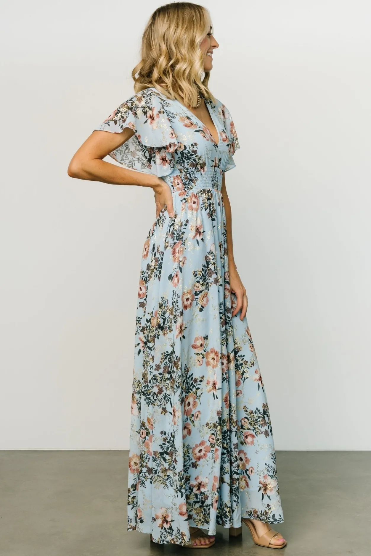 Online Baltic Born Lynlee Metallic Maxi Dress | Light Blue LightBlue