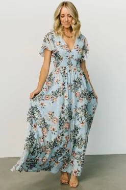 Online Baltic Born Lynlee Metallic Maxi Dress | Light Blue LightBlue