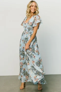 Online Baltic Born Lynlee Metallic Maxi Dress | Light Blue LightBlue