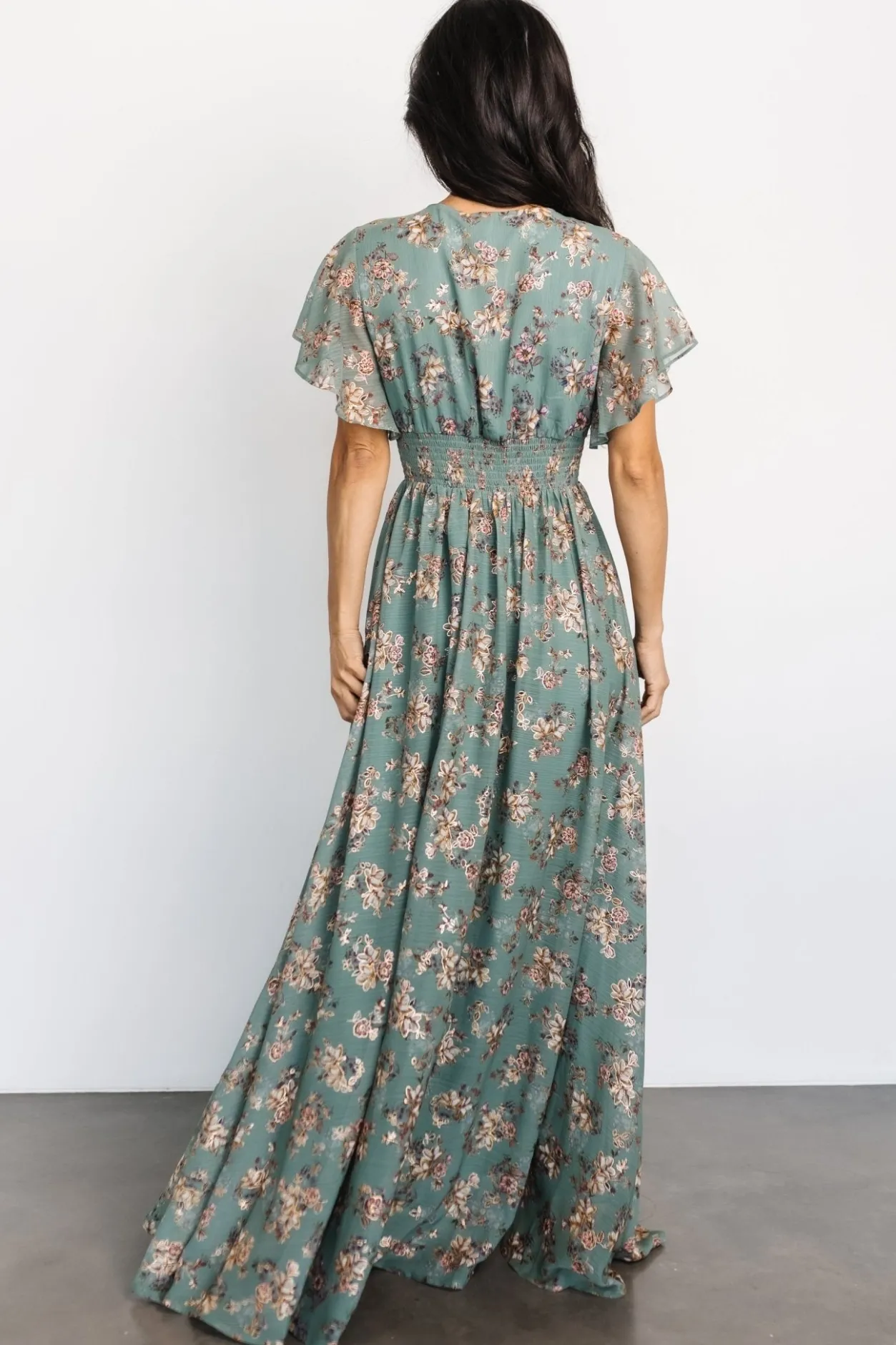 Discount Baltic Born Lynlee Metallic Maxi Dress | Eucalyptus