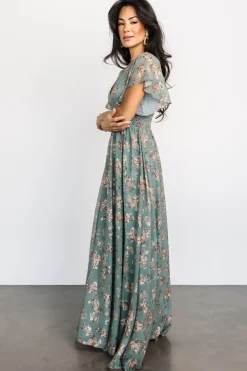 Discount Baltic Born Lynlee Metallic Maxi Dress | Eucalyptus