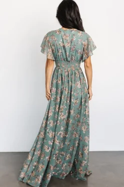 Discount Baltic Born Lynlee Metallic Maxi Dress | Eucalyptus