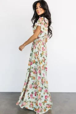 Outlet Baltic Born Lynlee Metallic Maxi Dress | Sage + Pink Sage+Pink