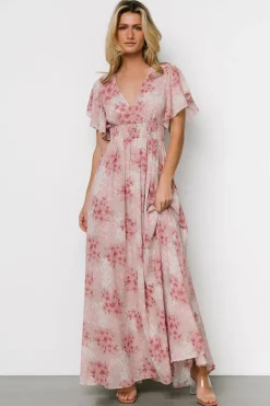 Discount Baltic Born Lynlee Metallic Maxi Dress | Pink Multi PinkMulti