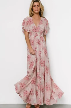 Discount Baltic Born Lynlee Metallic Maxi Dress | Pink Multi PinkMulti